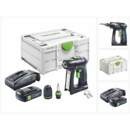 Festool - c 18-Basic Akku Bohrschrauber 18 v 45 Nm Brushless + 1x Akku 3,0 Ah + Ladegerät +