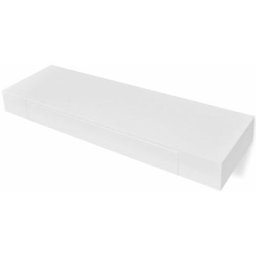 Wandregal Hängeregal mit Schubladen 2 Stk. Weiß 80 cm Vidaxl Weiß
