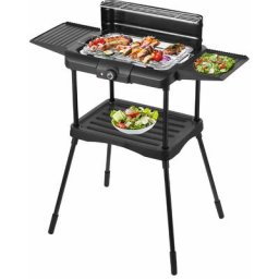 2in1 Standgrill Elektrischer Grill 2.000 Watt Große Ablageflächen - Steinborg
