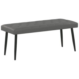 Schlafzimmer-Bank Grau Kunstleder für Schlafzimmer Wohnzimmer Modern Glamour Look