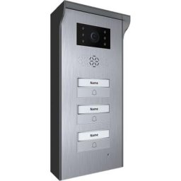 Avitec XD1 Video Türsprechanlage Silber 2 Draht-BUS IP Technik Unterputz oder Aufputz mit Monitor XD5