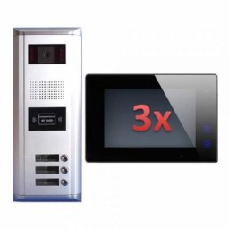 S3ID+ DT47M-B Video Türsprechanlage RFID Zutrittskontrolle 3-Familienhaus