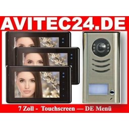VIDEO TÜRSPRECHANLAGE DT591 + 3x DT27B SONY CCD mit Touchscreen