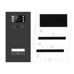 Türsprechanlage Einfamilienhaus Türstation XD-1 + 3x Monitor XD-7 Anthrazit