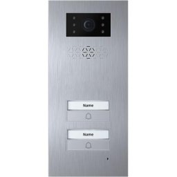Avitec XD2 Video Türsprechanlage Silber 2 Draht-BUS IP Technik Unterputz oder Aufputz mit 2x Monitor XD5