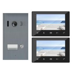 Klingelanlage Türstation BX1 titangrey und 2x Monitor BX7 - 2 Draht Technik 170 Grad Winkelkamera