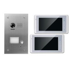 2-DRAHT 2x 7""TFT DT27W + DT603F VIDEO TÜRSPRECHANLAGE TOUCHSCREEN KLINGEL