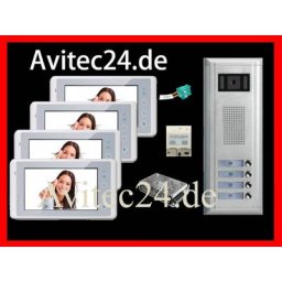 Farb-Video-Türsprechanlage mit Bildspeicher 4-Familien SONY CCD