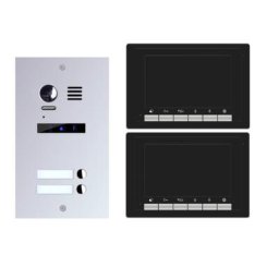 Türsprechanlage 2-Draht BUS Videosprechanlage 2-Familienhaus ES2m + 2x DT17s