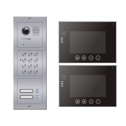 2-Familienhaus Video Türsprechanlage mit Codefunktion DT32KP - 2xDT670 modulare Aussenstation Briefkasten