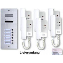 ES6A+ DJ4A Türsprechanlage Gegensprechanlage 6-Familienhaus 2Draht