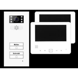 Türsprechanlage Zweifamilienhaus Türstation XD2 + 2x Monitor XD7