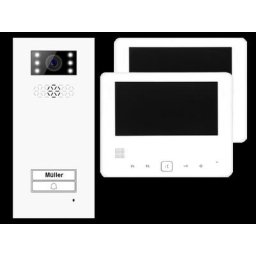 Türsprechanlage Einfamilienhaus Türstation XD1 + 2x Monitor XD7