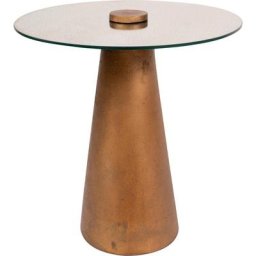 Kayoom Beistelltisch Beistelltisch Scotch 125 Messing, Glas-Tischplatte