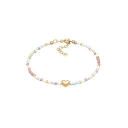 Elli Elli Armband Herz Glas Beads Sommer Style 925 Silber Armbänder & Armreife Damen