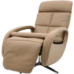 Relaxsessel HHG 399, Design Fernsehsessel TV-Sessel Liegesessel, Liegefunktion drehbar, Voll-Leder