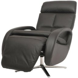 Relaxsessel HHG 399, Design Fernsehsessel TV-Sessel Liegesessel, Liegefunktion drehbar, Voll-Leder