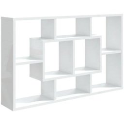 Wandregal Hochglanz-Weiß 85x16x52,5 cm Holzwerkstoff Vidaxl Weiß
