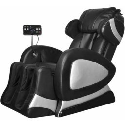 Massagesessel mit Super Display Schwarz Kunstleder Vidaxl Schwarz