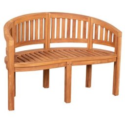 Gartenbank Bananenbank Norwich Teak 120 cm - Teak