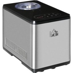 Eismaschine mit Kompressor 1,5L Speiseeisbereiter Eiscrememaschine aus Edelstahl Frozen