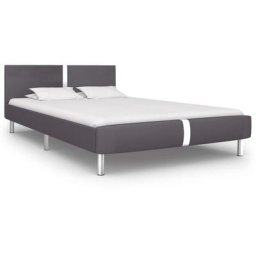 Bettgestell Grau Kunstleder 120 x 200 cm Vidaxl Grau