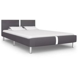 Bettgestell Grau Kunstleder 140 x 200 cm Vidaxl Grau