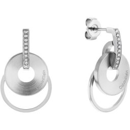 Damen Ohrhänger ""Playful Circular Shimmer 35000152"", Edelstahl