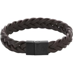 Armband, Leder/Edelstahl