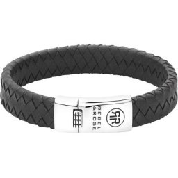 Armband, Leder/Edelstahl