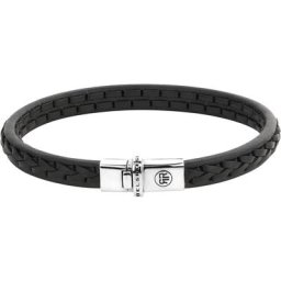 Armband, Leder/Edelstahl