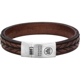 Armband, Leder/Edelstahl