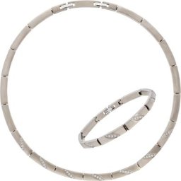 Damen Schmuck-Set Collier und Armband, Titan