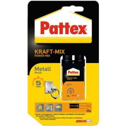 Kraft-Mix Metall, metallfarben aushärtender 2-Komponenten Epoxy Kleber auf Epoxidharz Basis,