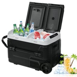 ED40 Tragbare Auto-Kompressor-Kühlbox 42 l - Zwei-Zonen-Kühlbox mit unabhängiger