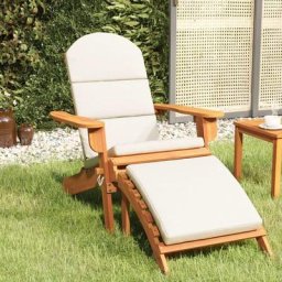 Gartenstuhl Gartensessel Adirondack Stuhl für Garten Terrasse Balkon mit Fußstütze Massivholz