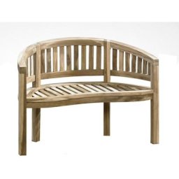 2er Bananenbank Teakbank 120 cm - Home Feeling