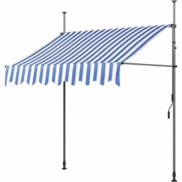 Klemmmarkise Balkonmarkise Sonnenschutz mit Handkurbel, UV-beständig höhenverstellbar, aus Metall