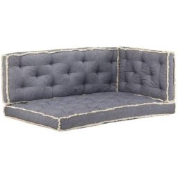 Vidaxl - 3-tlg. Palettenkissen-Set Blau Blau
