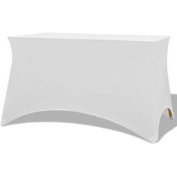 Stretch-Tischhusse 2 Stk. 183 x 76 x 74 cm Weiß Vidaxl Weiß