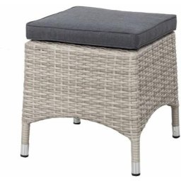 Dining Lounge Hocker Poly Rattan inkl. Sitzkissen witterungsbeständig - Primaster