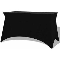 Stretch-Tischhusse 2 Stk. 183 x 76 x 74 cm Schwarz Vidaxl Schwarz
