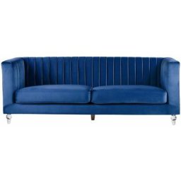 3-Sitzer Sofa Samtstoff kobaltblau modern Arvika - Blau