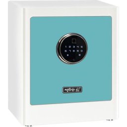 MySafe Premium - Elektronik-Möbel-Tresor - 350 - Code & Fingerprint - Blau-Weiß - Basi