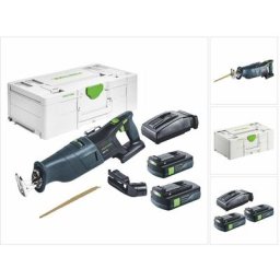 Rsc 18 EB-Basic Akku Säbelsäge 18 v Brushless + 2x Akku 3,0 Ah + Ladegerät + Systainer - Festool