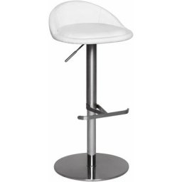 Barhocker Edelstahl höhenverstellbare Sitzhöhe 54-79 cm Design Barstuhl mit Rückenlehne
