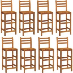 Barhocker 8 Stk. Massivholz Akazie Vidaxl Braun