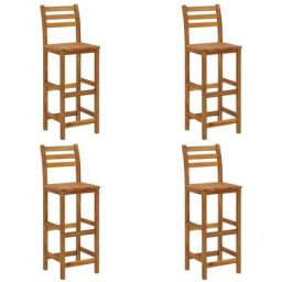 Barhocker 4 Stk. Massivholz Akazie Vidaxl Braun