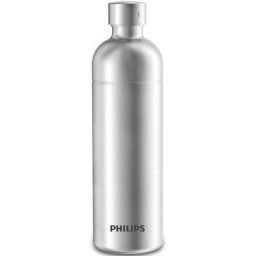 Philips Wassersprudler Flasche GoZero Metal, Edelstahl, spülmaschinenfest, 1 Liter