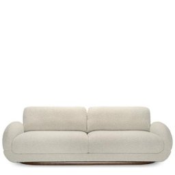 3-Sitzer Sofa MASSAO - 3-Sitzer Sofa - Bouclé Stoff in Oatmeal Weiß, B223
